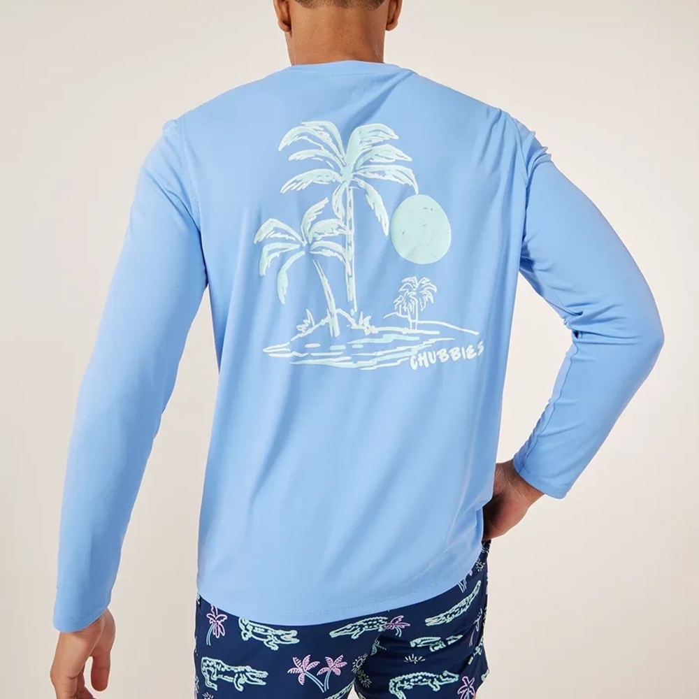 NWT Chubbies The Sun Bum Rash Guard UPF 50 Crewneck Size Small